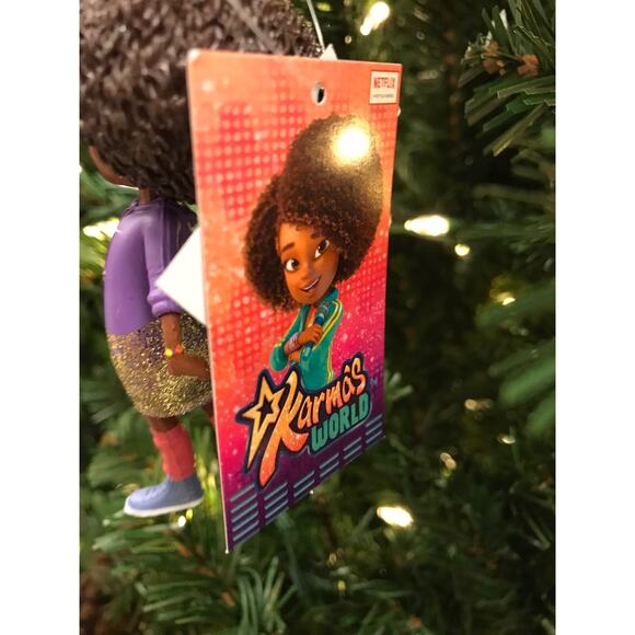 2 Karma's World Grant Girl Ornaments Christmas Tree - Microphone Dance NWT - Picture 5 of 8